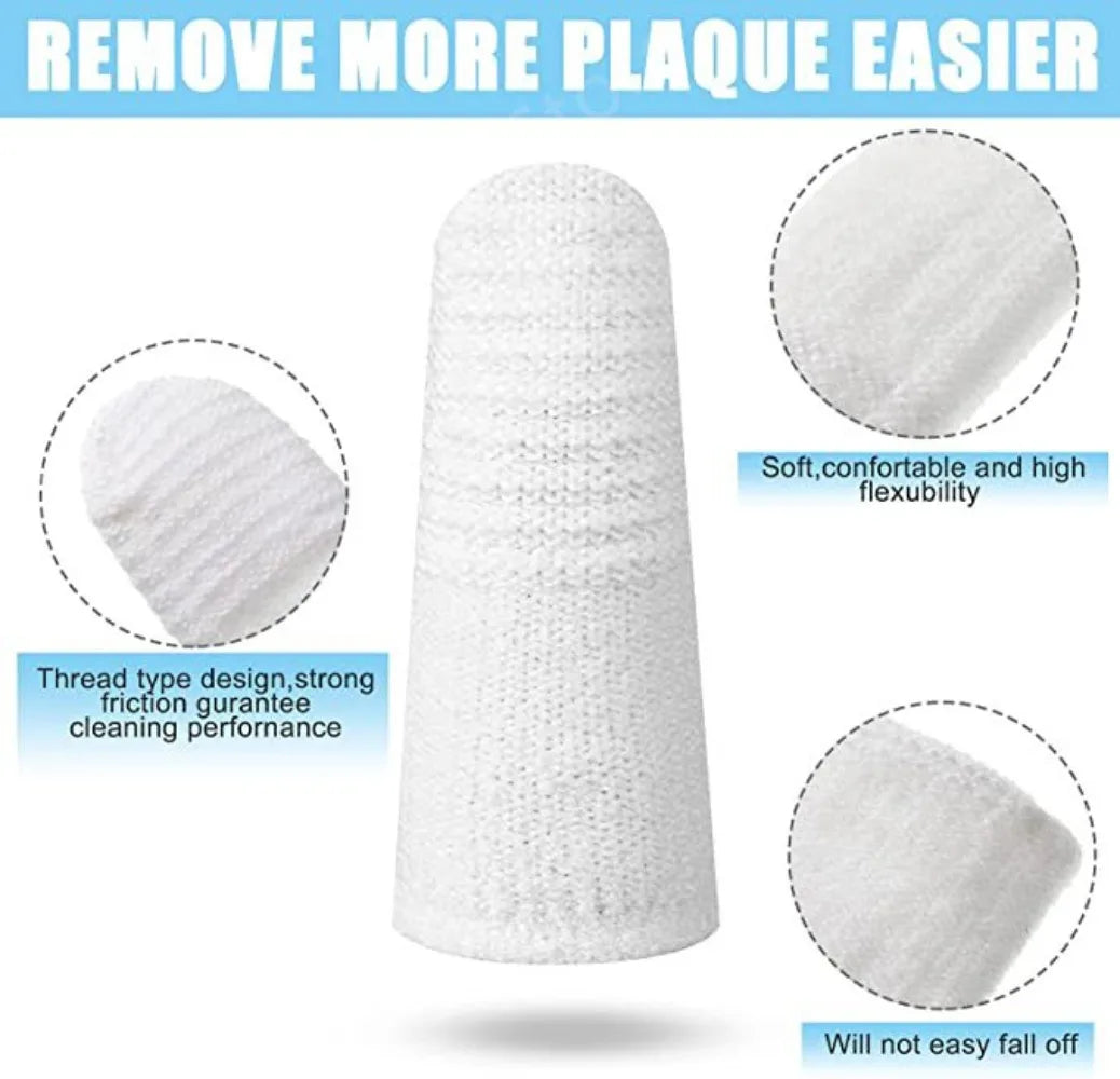 12/2Pc Pet Two-Finger Brushing Finger Cots Remove Tartar Cochlear Clean for Cat Dog Toothbrush Oral Care Finger Cover Pet Care