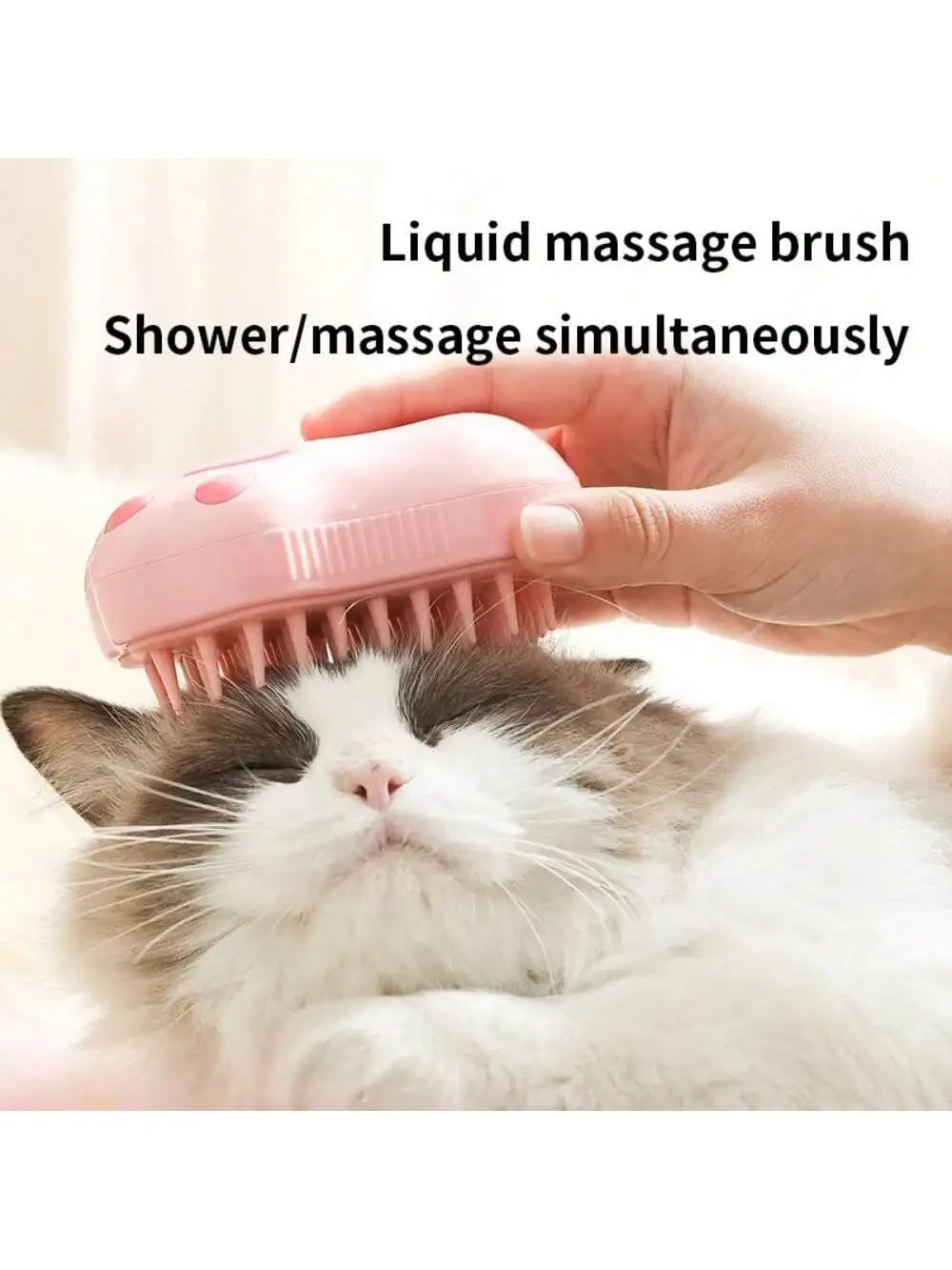 3-In-1 Electric Pet Brush Steam Spray&Massage Dog Cat Grooming Brush Painless Hair Removal Comb for Shedding Control USB Rechar